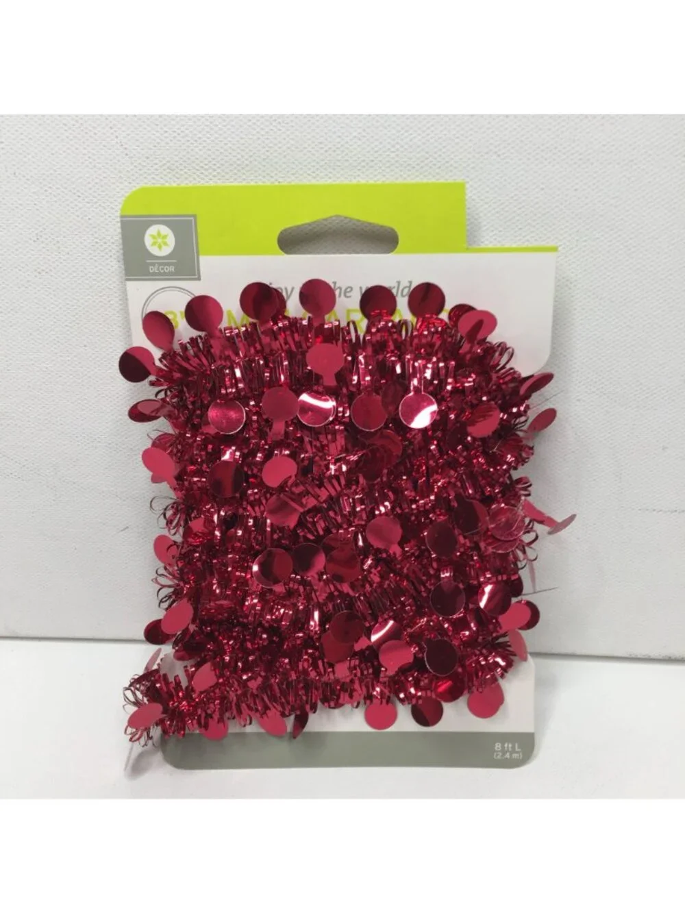 Red 8' Ft Mini Garland Decor Christmas Tree Holiday Tinsel Target Ornament Dots